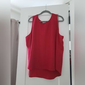 Sleeveless Pink High-Low Tank Top